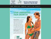 Tablet Screenshot of hairnomore.com